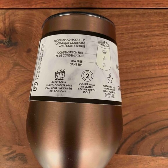 Manna Stainless Steel Wine Tumbler - Rose Gold - 12 oz -NWT - Picture 4 of 7